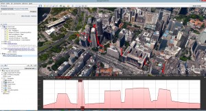 Perfil Topográfico do edificado urbano numa malha urbana