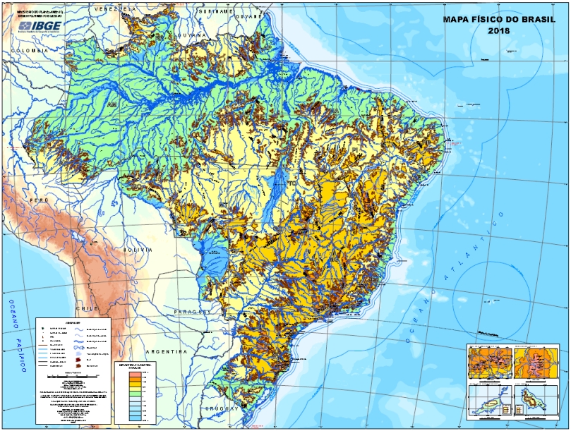 Ap s 10 Anos IBGE Lan a Nova Vers o Do Mapa F sico Do Brasil MundoGEO