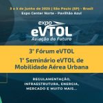 Inscrições abertas: 3º Fórum eVTOL - Aviação do Futuro e 1º Seminário eVTOLs no Ecossistema de Mobilidade Aérea Urbana